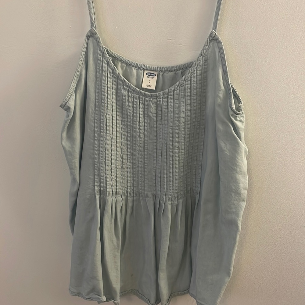 Light blue flowy tank top
